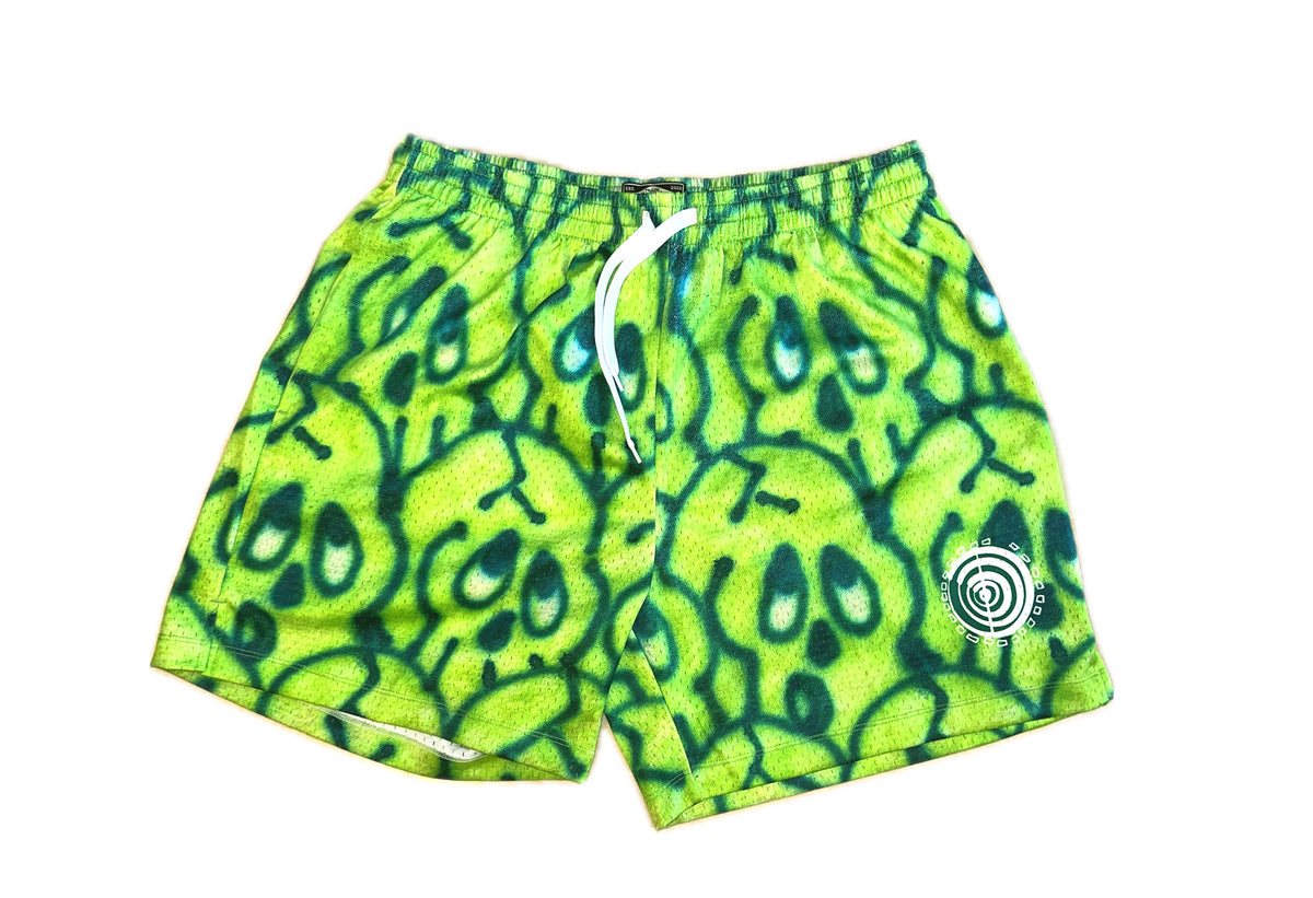 Green skull short