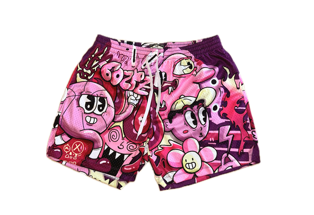 Pink grafitti short