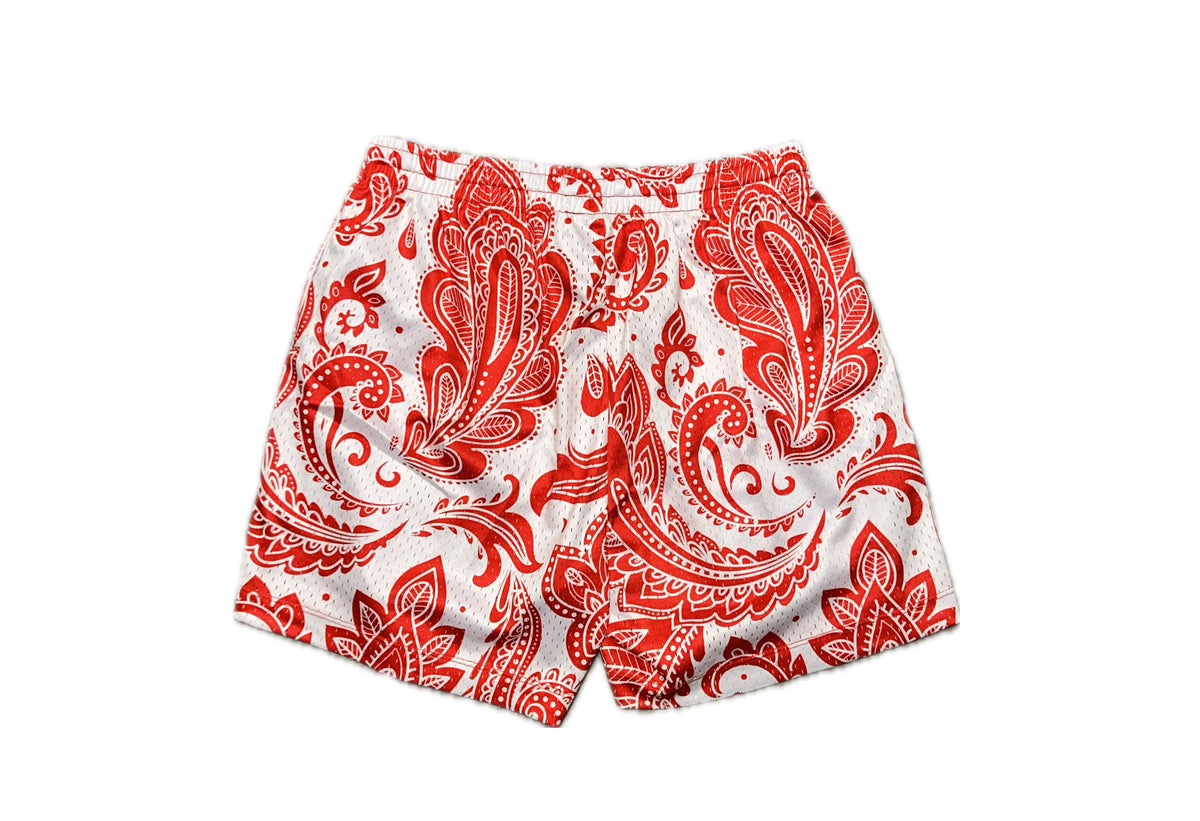 Red paisley short