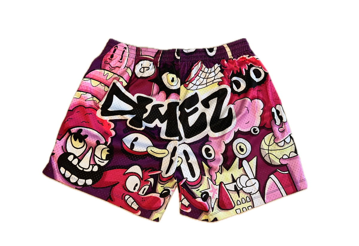 Pink grafitti short