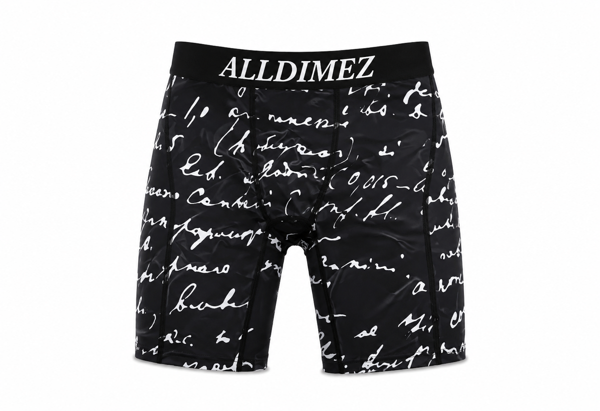 Black font Compression underwear