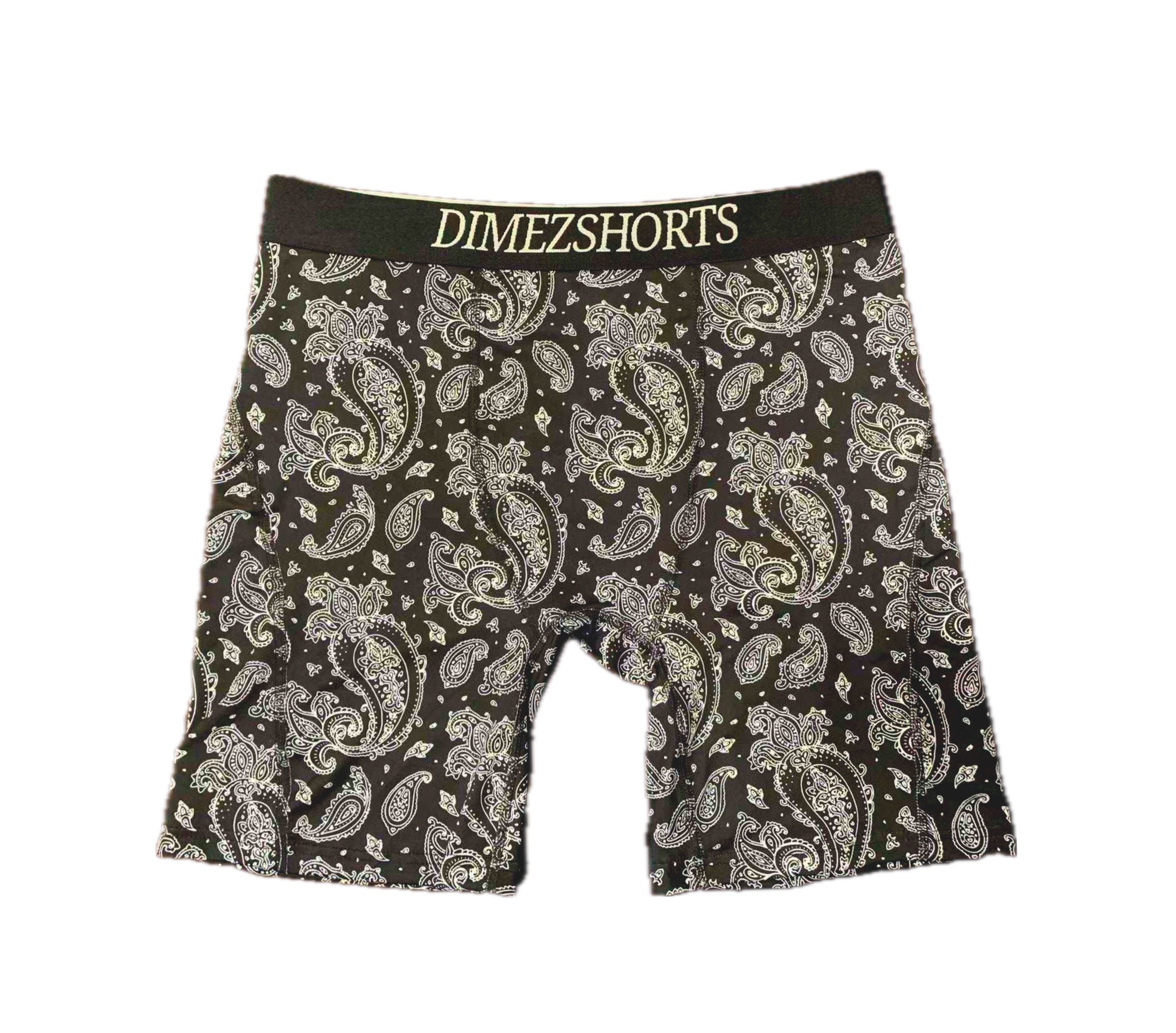 Paisley black compression underwear – dimezshorts