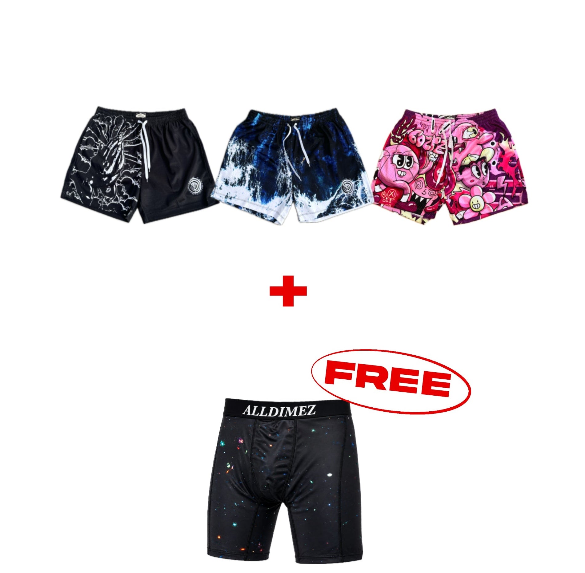 Buy 3 shorts - get 1 FREE underwear